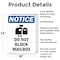 Signmission Do Not Block Mailbox, 18 in W x Rectangle, Aluminum OS-2PACK-NS-A-1824-V-11082 - alternate 5